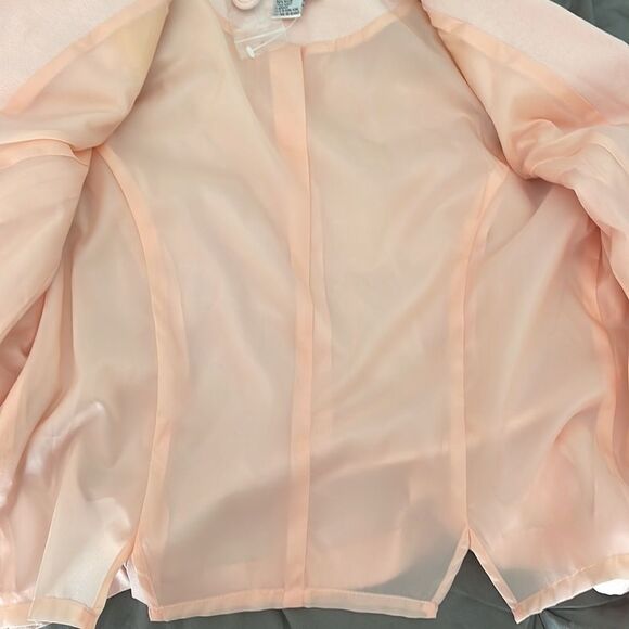 Suit jacket light peach three button by Newport News style works women’s 10 - Picture 10 of 10